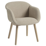 Fiber Soft Armchair Wood Base - Oak / Ecriture 240