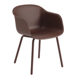 Fiber Outdoor Chair - Brown Red