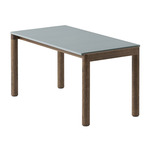 Couple Coffee Table - Dark Oiled Oak / Wavy Light Blue