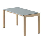 Couple Coffee Table - Oak / Wavy Light Blue