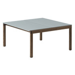 Couple Coffee Table - Dark Oiled Oak / Plain Pale Blue