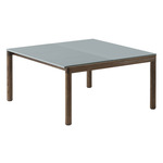 Couple Coffee Table - Dark Oiled Oak / Wavy Light Blue