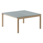 Couple Coffee Table - Oak / Wavy Light Blue