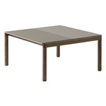 Couple Coffee Table - Dark Oiled Oak / Wavy Taupe