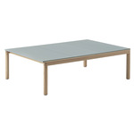 Couple Coffee Table - Oak / Plain Pale Blue