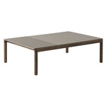 Couple Coffee Table - Dark Oiled Oak / Wavy Taupe