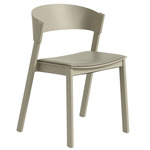 Cover Side Chair - Stone Leather + Dark Beige