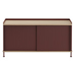 Enfold Sideboard - Oak / Deep Red