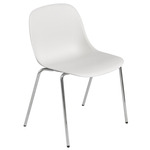 Fiber Side Chair A-Base - Chrome / White