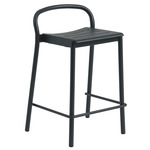 Linear Steel Stool - Black