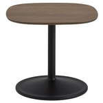 Soft Square Side Table - Smoked Oak + Black
