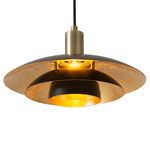 Rancho Mirage Pendant - Weathered Brass / Matte Black