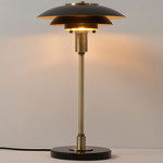 Rancho Mirage Table Lamp - Weathered Brass / Matte Black