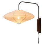 Roswell Plug-in Wall Sconce - Matte Black / White Linen