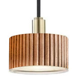 Tambo Pendant - Weathered Brass / Natural Ash / White