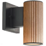 Tambo Wall Sconce - Weathered Brass / Natural Ash
