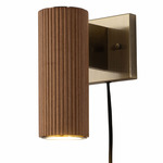 Tambo Wall Sconce - Weathered Brass / Natural Ash