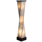 Torque Accent Floor Lamp - Ebony Brown / Silver