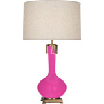 Athena Table Lamp - Razzle Rose / Heather Linen