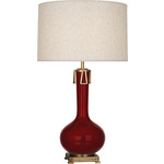 Athena Table Lamp - Sangria / Heather Linen