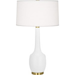 Delilah Table Lamp - Matte Daisy / Oyster Linen