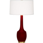 Delilah Table Lamp - Sangria / Oyster Linen