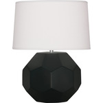Franklin Table Lamp - Matte Obsidian / Oyster Linen