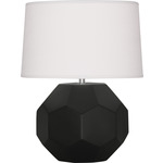 Franklin Table Lamp - Matte Obsidian / Oyster Linen