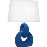 Fusion Table Lamp - Cobalt / Oyster Linen