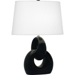 Fusion Table Lamp - Obsidian / Oyster Linen