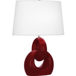 Fusion Table Lamp - Sangria / Oyster Linen