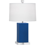Harvey Table Lamp - Cobalt / Oyster Linen