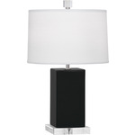 Harvey Table Lamp - Obsidian / Oyster Linen