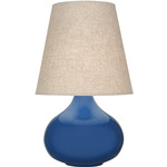 June Table Lamp - Cobalt / Buff Linen