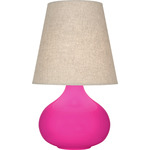 June Table Lamp - Razzle Rose / Buff Linen