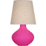 June Table Lamp - Razzle Rose / Buff Linen