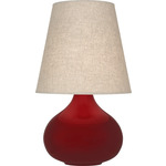 June Table Lamp - Sangria / Buff Linen