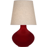 June Table Lamp - Sangria / Buff Linen