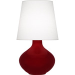 June Table Lamp - Sangria / Oyster Linen