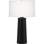 Mason Table Lamp - Obsidian / Oyster Linen