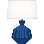 Orion Table Lamp - Cobalt / Oyster Linen