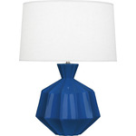 Orion Table Lamp - Cobalt / Oyster Linen