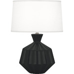 Orion Table Lamp - Matte Obsidian / Oyster Linen