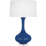 Pike Table Lamp - Cobalt / Pearl Dupioni