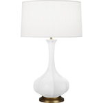 Pike Table Lamp - Matte Daisy / Pearl Dupioni