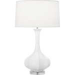 Pike Table Lamp - Matte Daisy / Pearl Dupioni