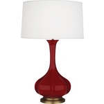 Pike Table Lamp - Sangria / Pearl Dupioni