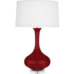 Pike Table Lamp - Sangria / Pearl Dupioni