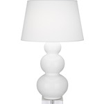 Triple Gourd Table Lamp - Daisy / Pearl Dupioni