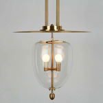 Bell Pendant - Unlacquered Brass / Clear